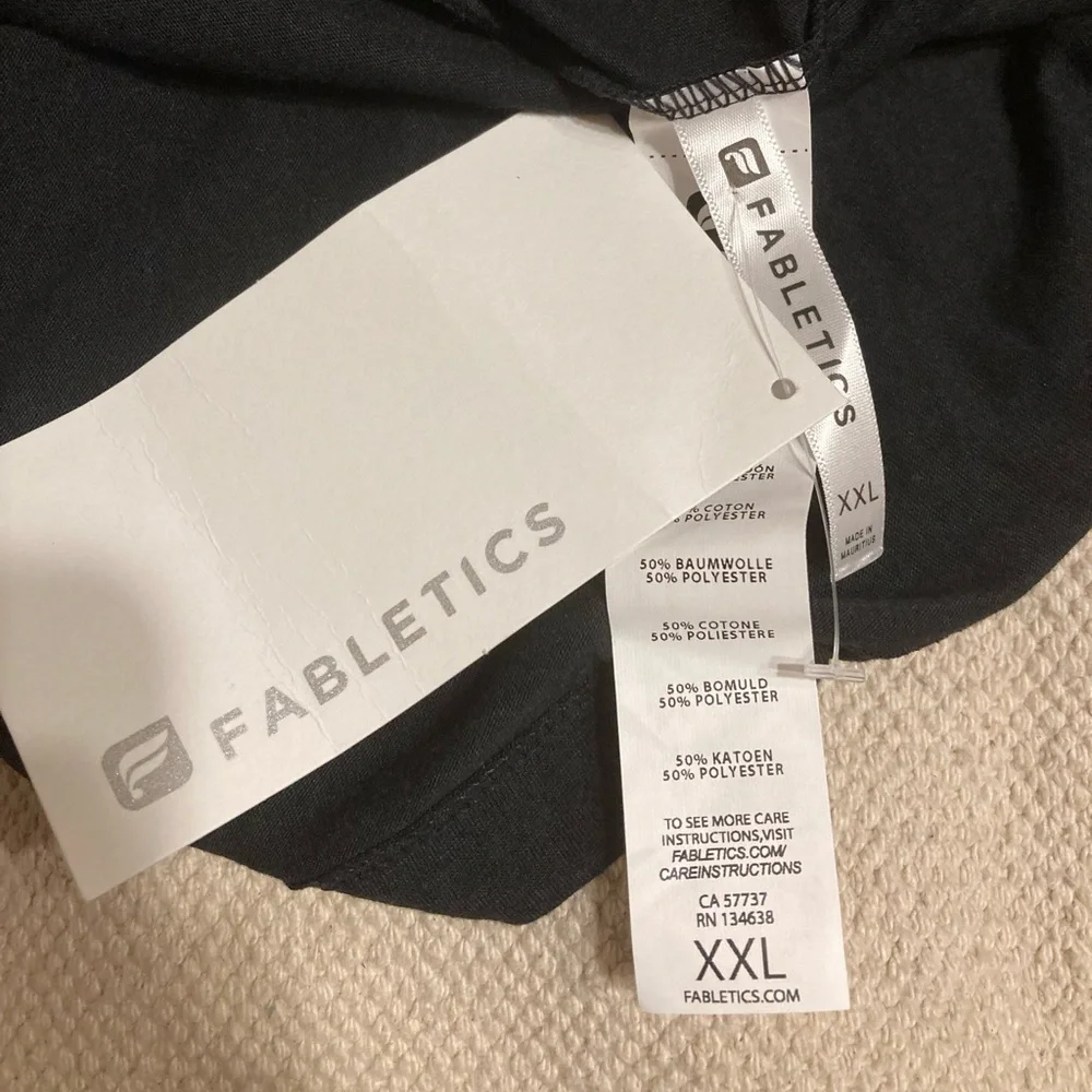 Fabletics Lauren Black Tank Strappy Back Size XXL - Picture 6 of 8
